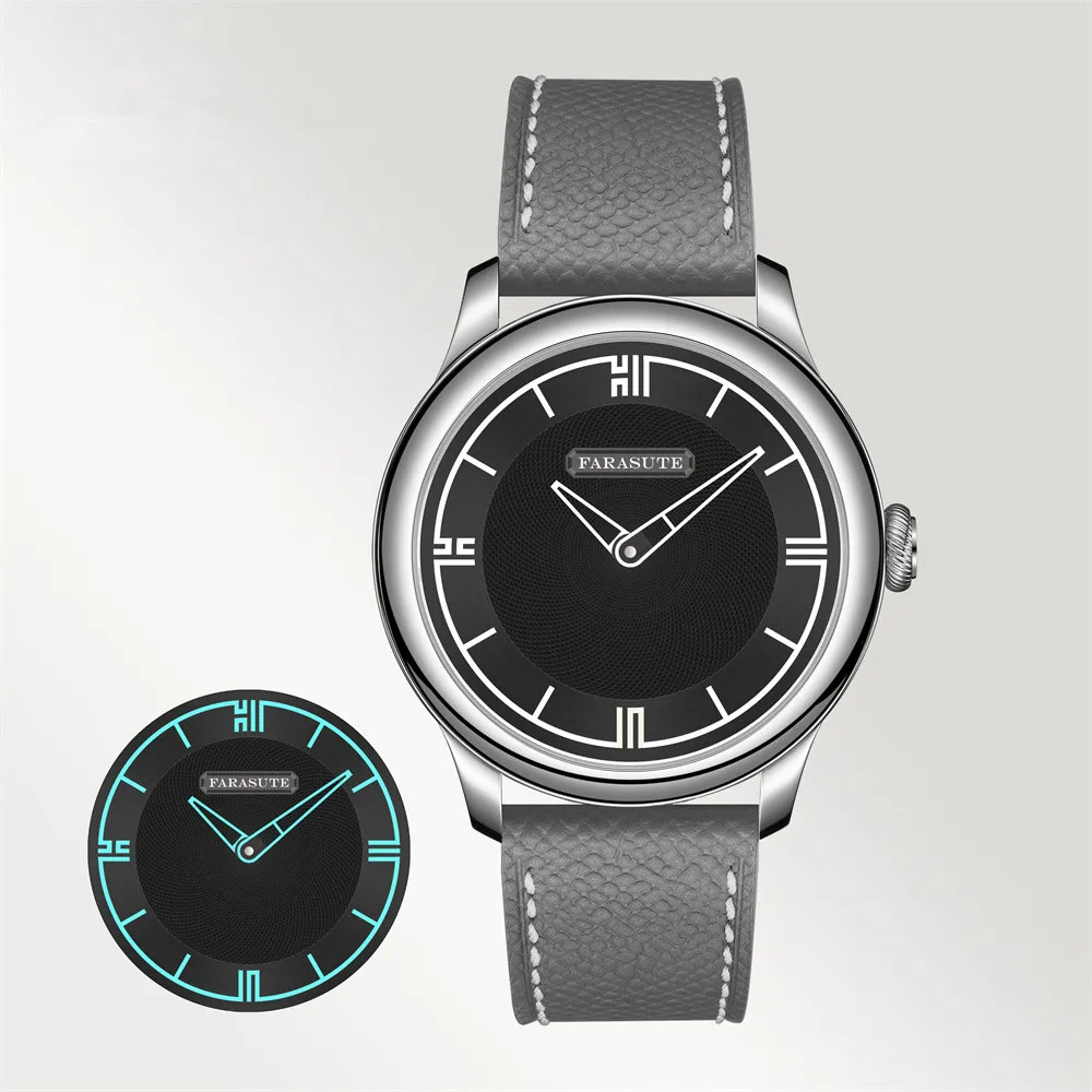 

FARASUTE Casual Swiss Super Luminous Customized Manual Movement Mechanical Wristwatches Power Reserve 80 hours Watch Men reloj