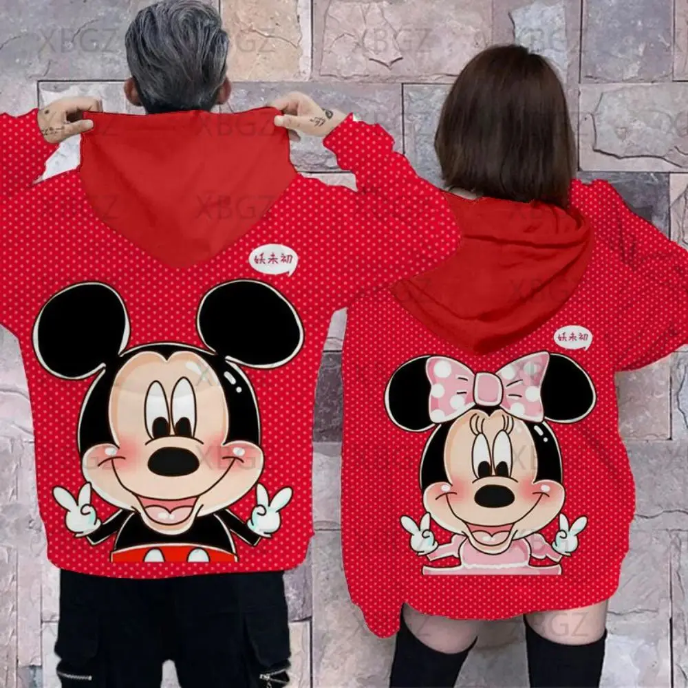 Sweatshirt Woman Y2k Disney Men\'s Sweatshirts Children\'s Hoodie Women\'s Couple Outfit 2022 Hoodies Mickey Clothing Fashion Top