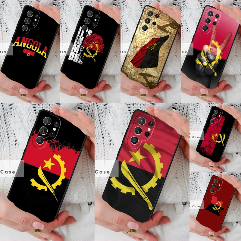 Angola flag MOBILE Phone Cover Case for Samsung Galaxy S26 Ultra S20 FE Note 10 S24 S23 S21 S25 Plus S22
