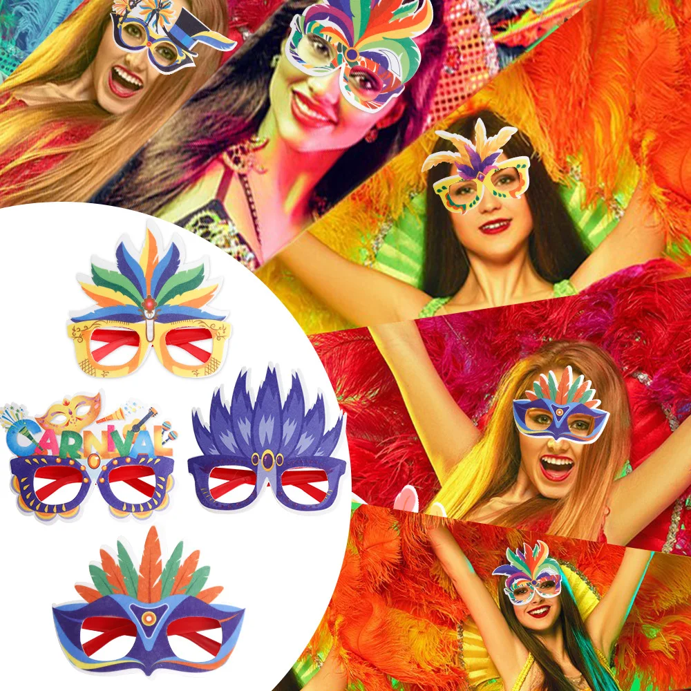 Novo personalizado criativo carnaval óculos foto adereços festa óculos ano novo presentes festa acessórios