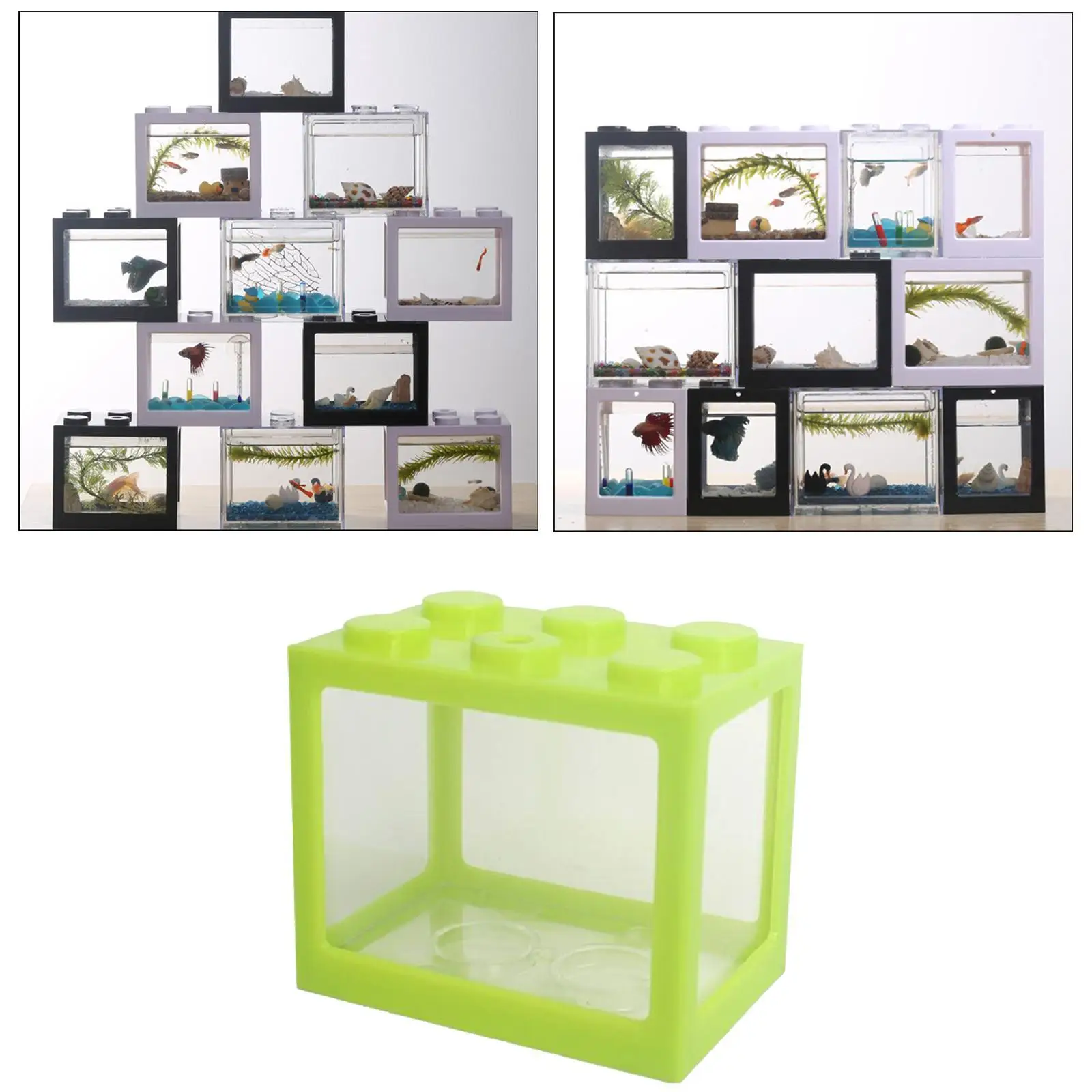 Aquarium Fish Tank, Building Blocks Superimposed Desktop  Aquarium