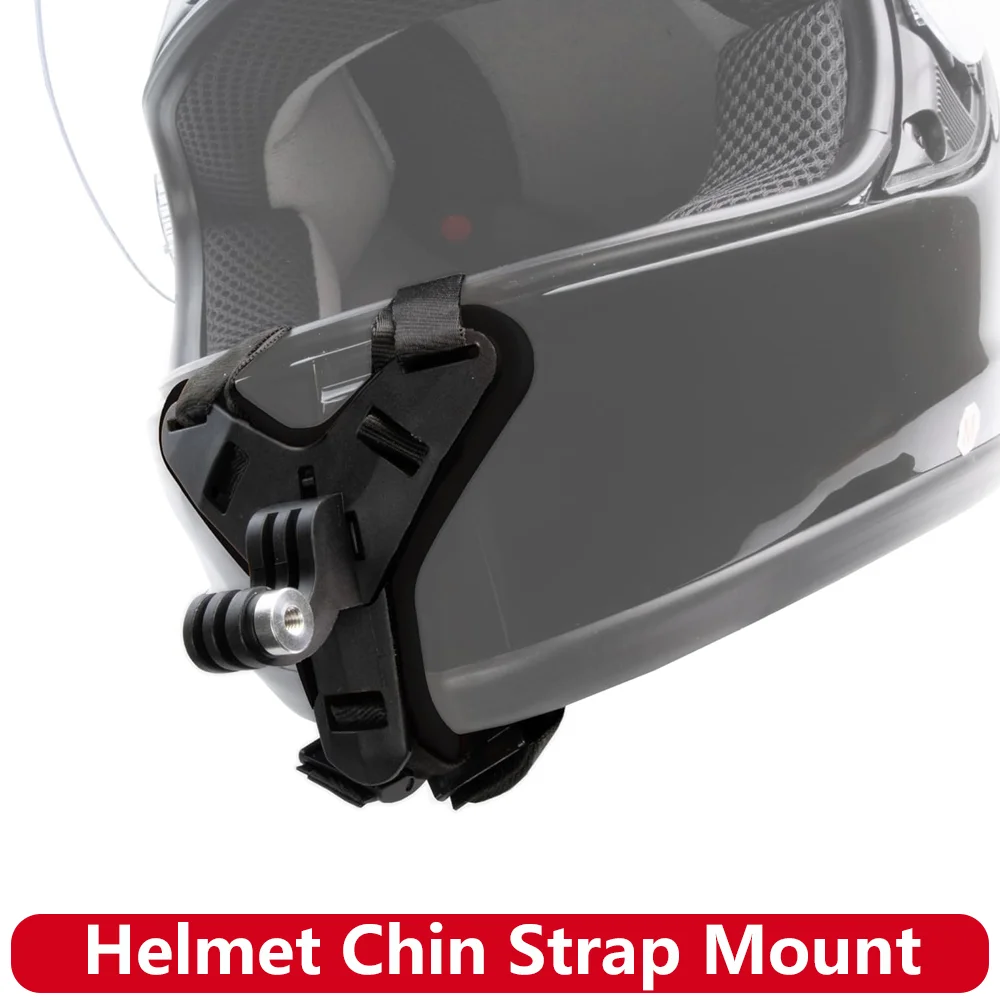 Motorcycle Helmet Chin Strap Mount For GoPro Hero 13 12 11 10 9 8 Insta360 SJCAM SJ4000 AKASO DJI Osmo Action Camera Accessories