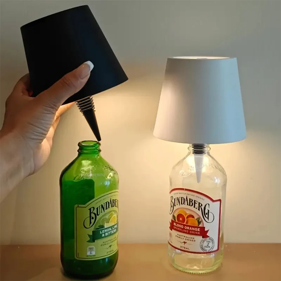 Wireless Bottle Lamp  3-Color Touch Control with Stepless Dimming, Perfect Fit for Wine Bottles, Replaces Traditional Wine Corks