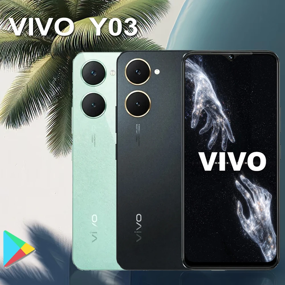 VIVO Y03 4G original fashion smart phone 8GB+256gb large memory/5000mah long standby battery/USB Type-C interface