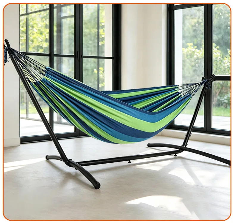 PYH outdoor swing hammock portable single hanging net removable anti-rollover canvas anti-rollover hammock