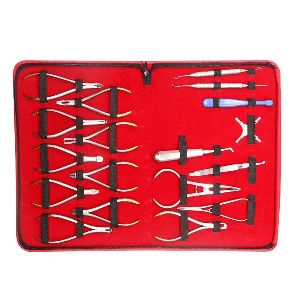 

18pcs/set Basic Dental Orthodontic Instruments Set Surgical Extraction Surgery Elevators Forceps Composite Kit