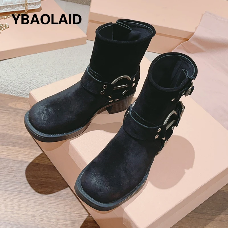 

Retro Cowboy Boots Women Men Mid Calf Outdoor Men Vintage PU Shoes Man Slip on Winter Gladiator Booties Unisex Chelsea Boots Men