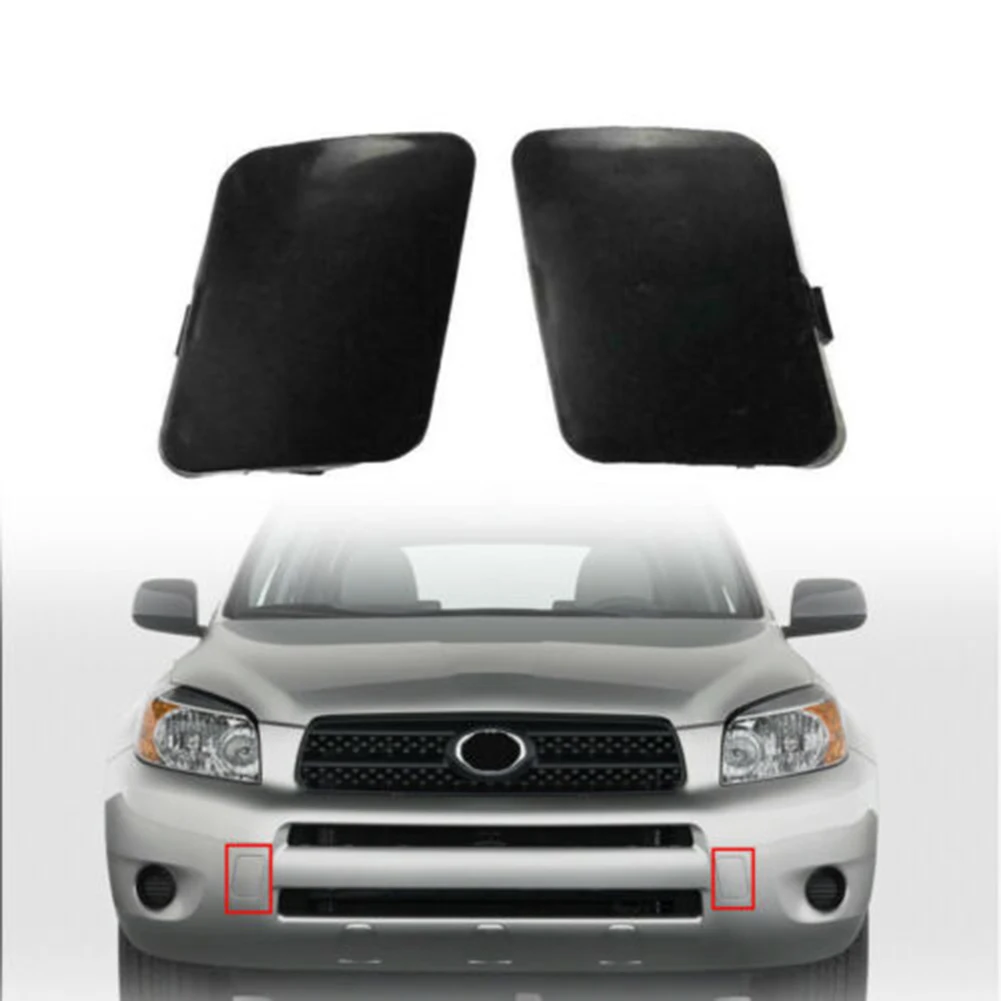 1 Pair Car Front Bumper Trailer Tow Hook Cover For TOYOTA RAV4 ACA33 ACA30 ACA31 2006 2007 2008 53285-42930 53286-42931 New