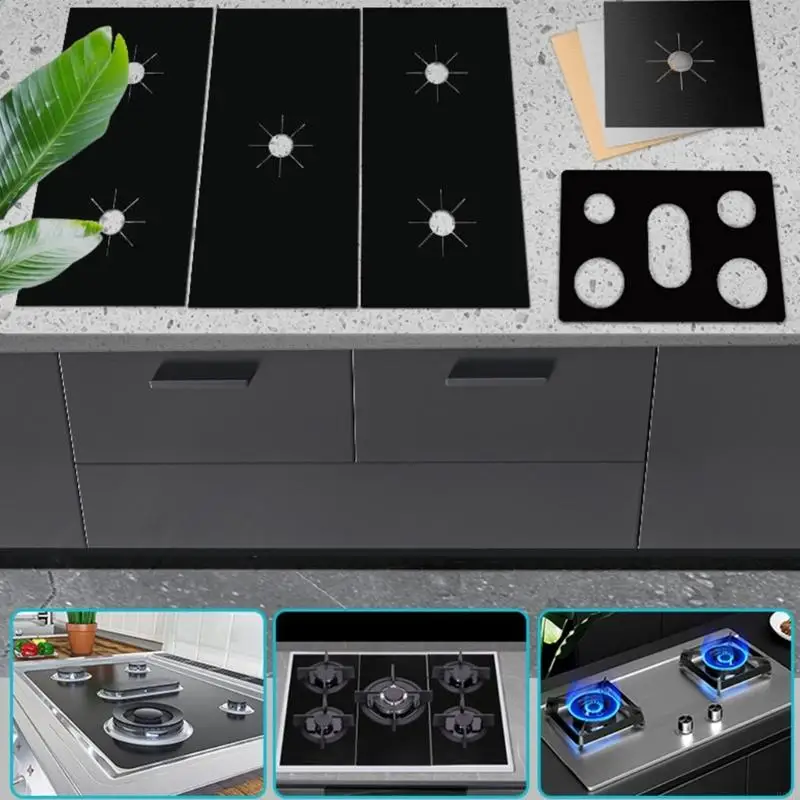 3Piece Laminated Stove Pad Set For Kitchen Countertops Safe Heat Barrier For Gas Cooktops And Microwave B03E