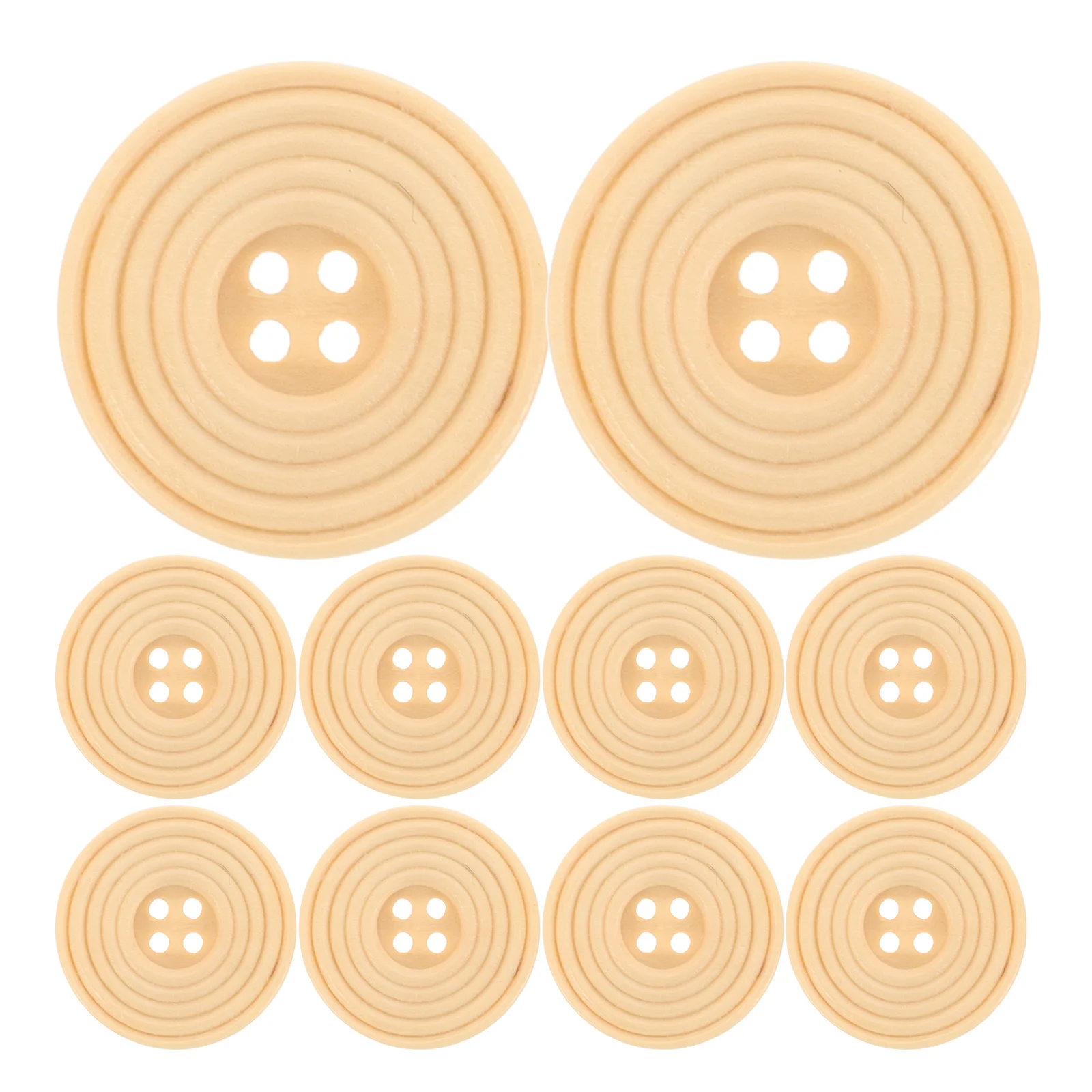 

100Pcs Vintage Wooden Buttons Sewing DIY Decorative Clothing Replacement Four Holes Buttons for DIY Crafts Coat Sweater Shirt