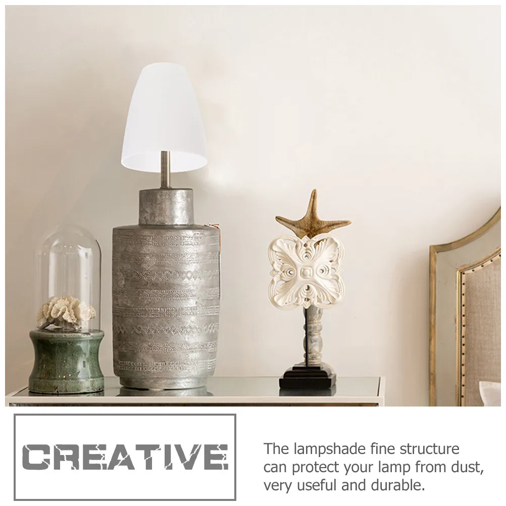 6Pcs Plastic Lampshade Flat Head Replacement Covers Suitable for Table Desk Bedside Lamp Light Shades Lamp Shade