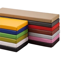 Custom Wax Leather waterproof Bench Cushion Garden Patio Seating Pad Long Mattress Chair Seat Pad Decorative Garden Pads Swings