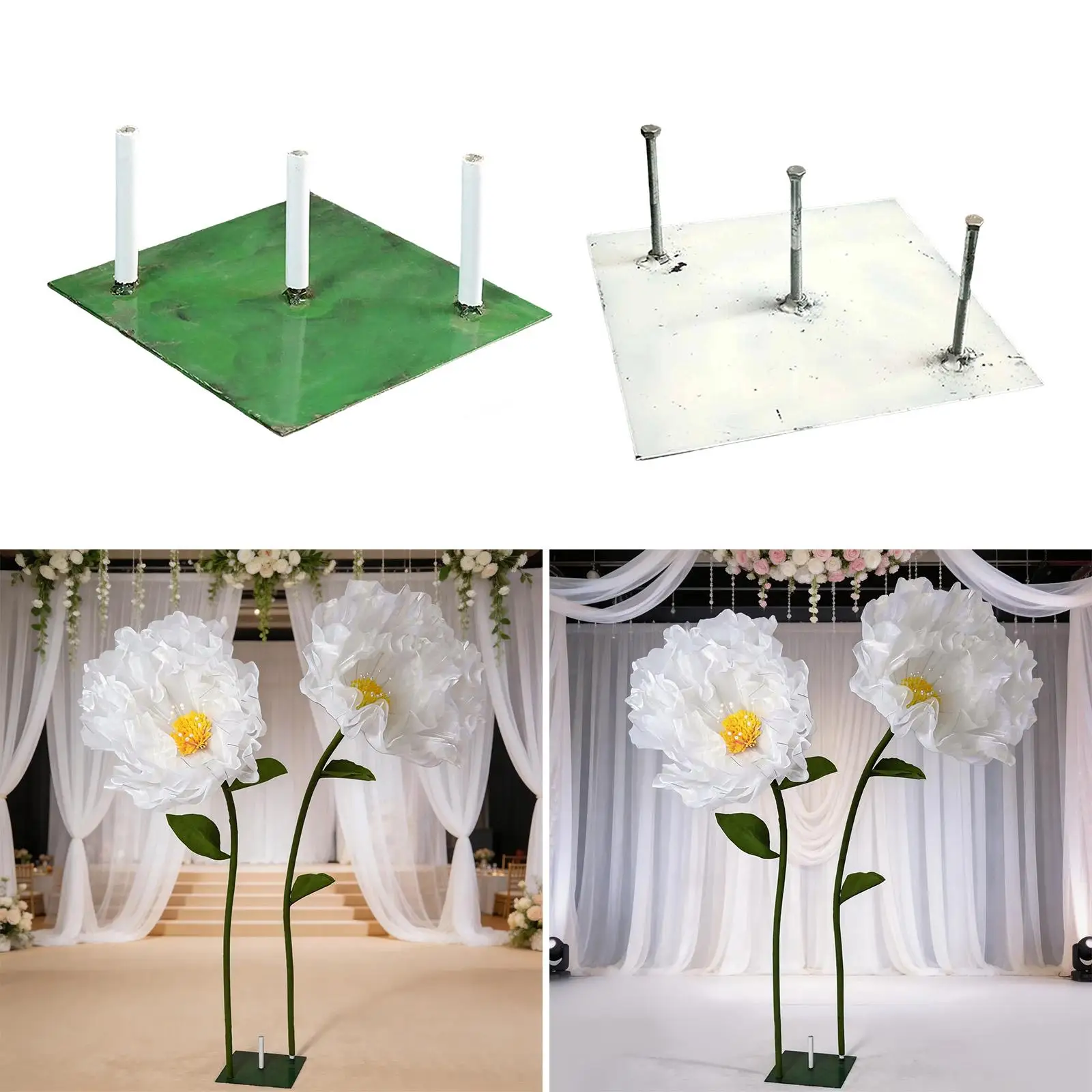 

Квадратная железная подставка для цветов, многоразовая основа для цветочных композиций для украшения на день рождения, годовщину, прием или вечеринку