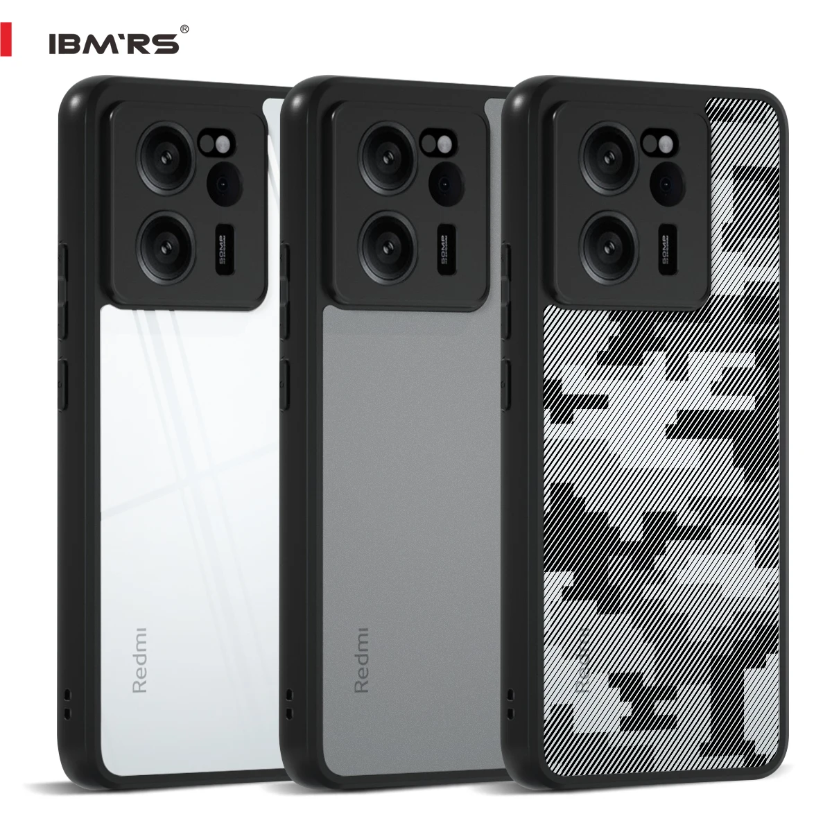 

ibmrs for Xiaomi 13T Pro/Redmi K60 Ultra Anti-Fingerprint Camo Case ,matte Clear transparent phone protective case