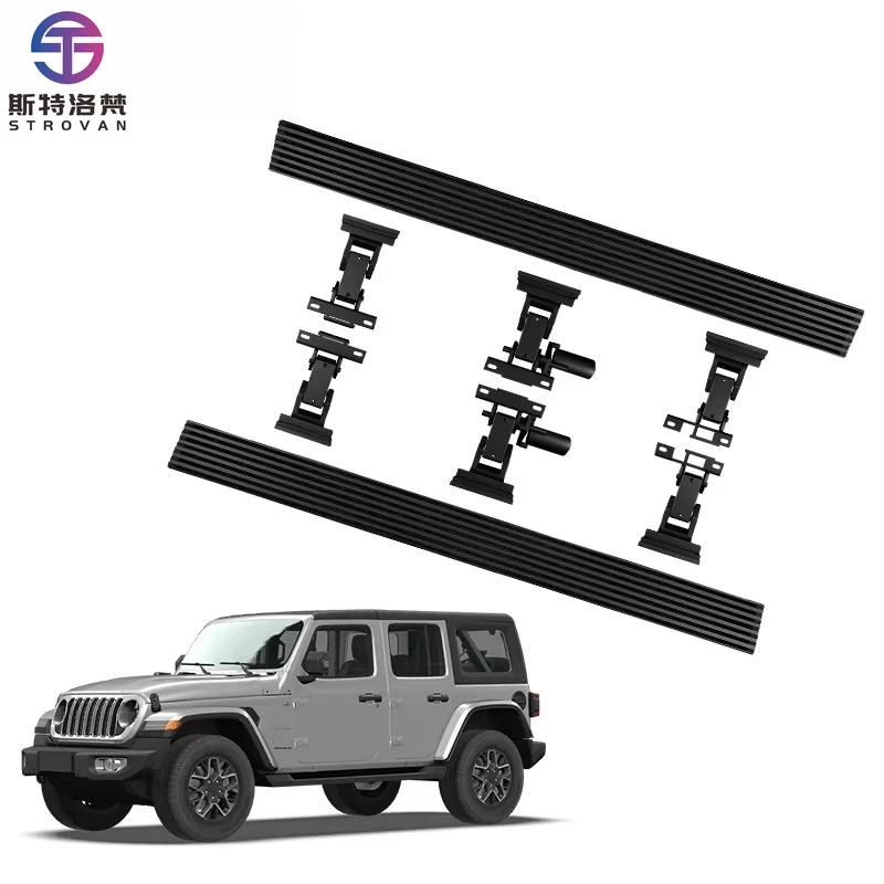 

STLF CLRAK DirtyTruck 4x4 Truck 4-Door Retractable Step LED Power Running Boards Foot Side Step for 2021 Wrangler JL