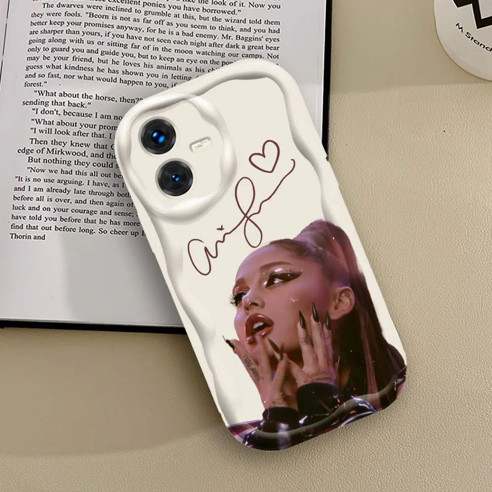 Singer A-Ariana G-Grandes Case For VIVO Y100 Y93 Y91 Y85 Y78 Y77 Y76 Y73 Y50 Y36 Y35 Y28 Y22S Y21 Y21T Y20 Y19 5G 3D Wave Cover