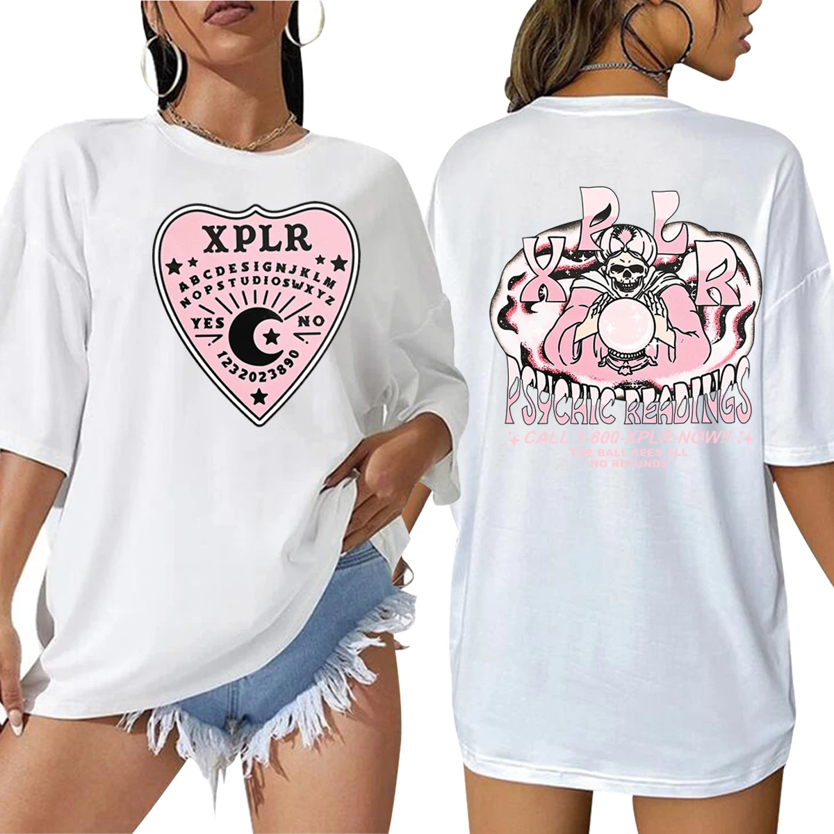 XPLR Ouija Tee Sam and Colby Merch Unisex T-Shirts Summer for Women  Harajuku Street wear Short Sleeve Clothes Casual Loose Tops