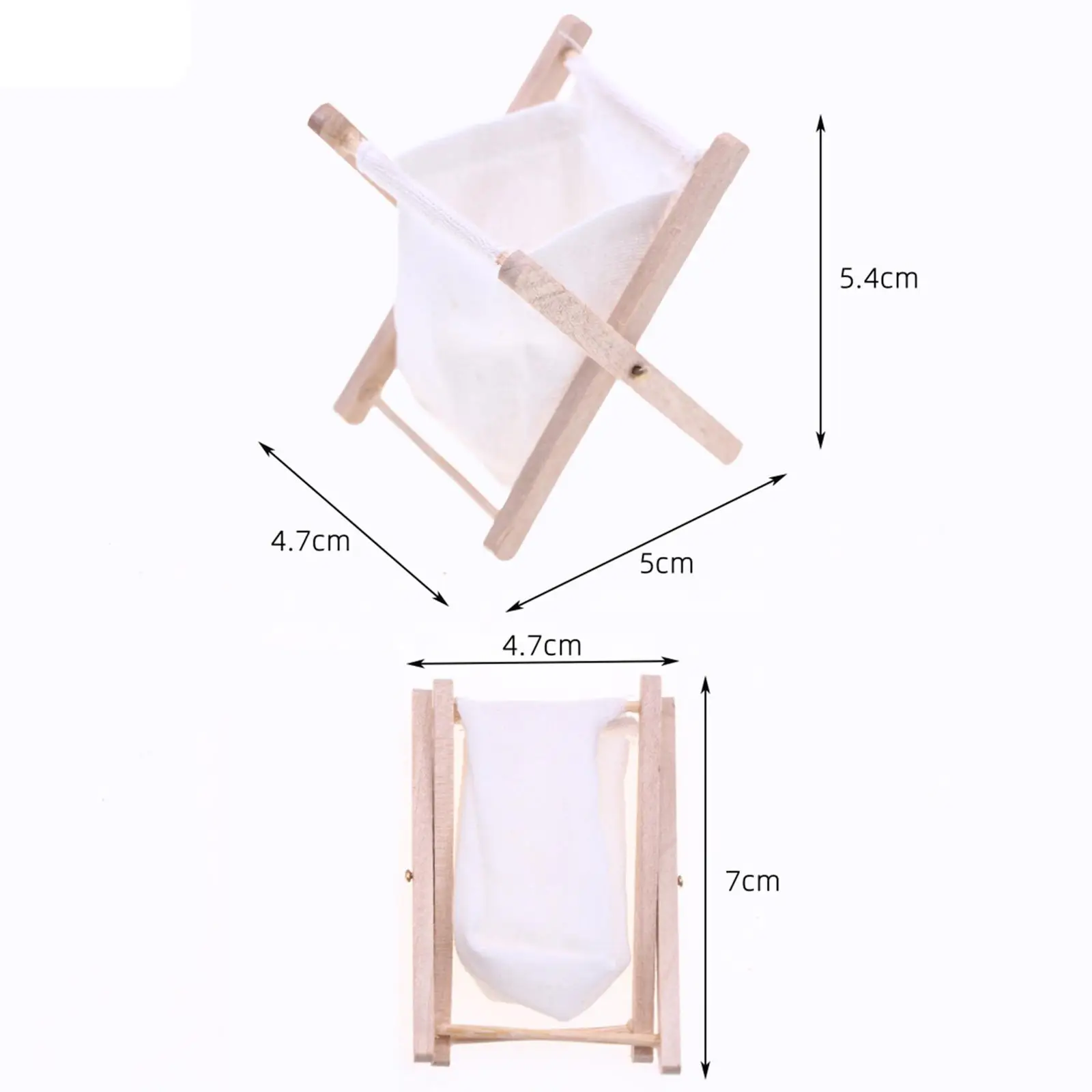 1:12 Dollhouse Laundry Basket Wooden Furniture for Dollhouse Balcony Garden