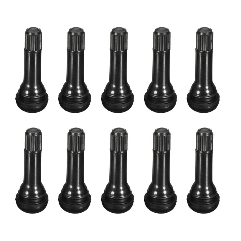 TR413 Tire Valves Stem Rubber Snap-in Valves, Tubeless Valves Stems for 0.453 inch Rim Holes for ATV Car Motorcycle