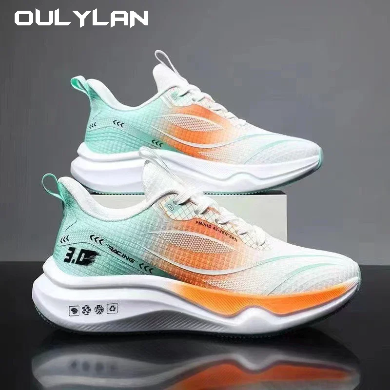 Lightweight Running Shoes For Men Breathable Rebound Casual Sneakers Outdoor Non-Slip Walking Shoes Trendy Lace-Up Man Sneakers