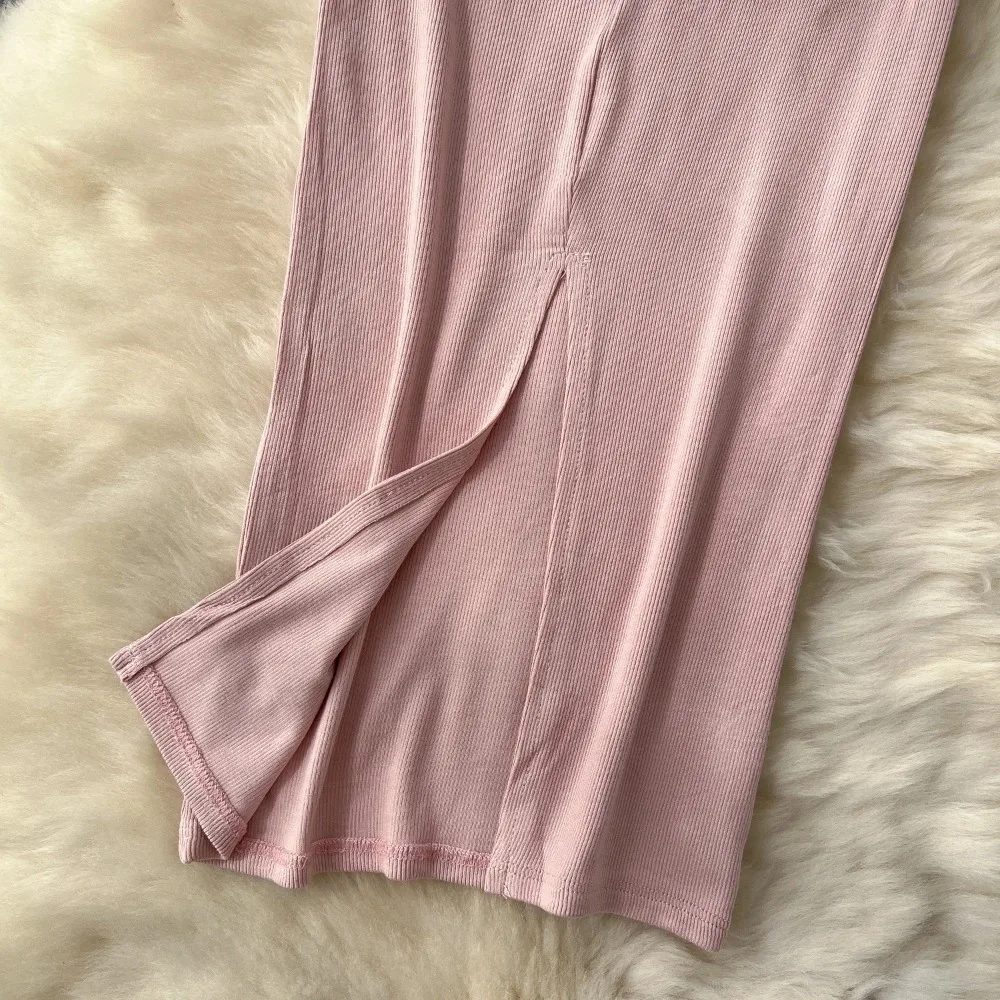 Casual Pleated Vintage High Waist Women Elegant Split Pencil Skirt Korean High Street Streetwear Fashion Office Autumn Clothing