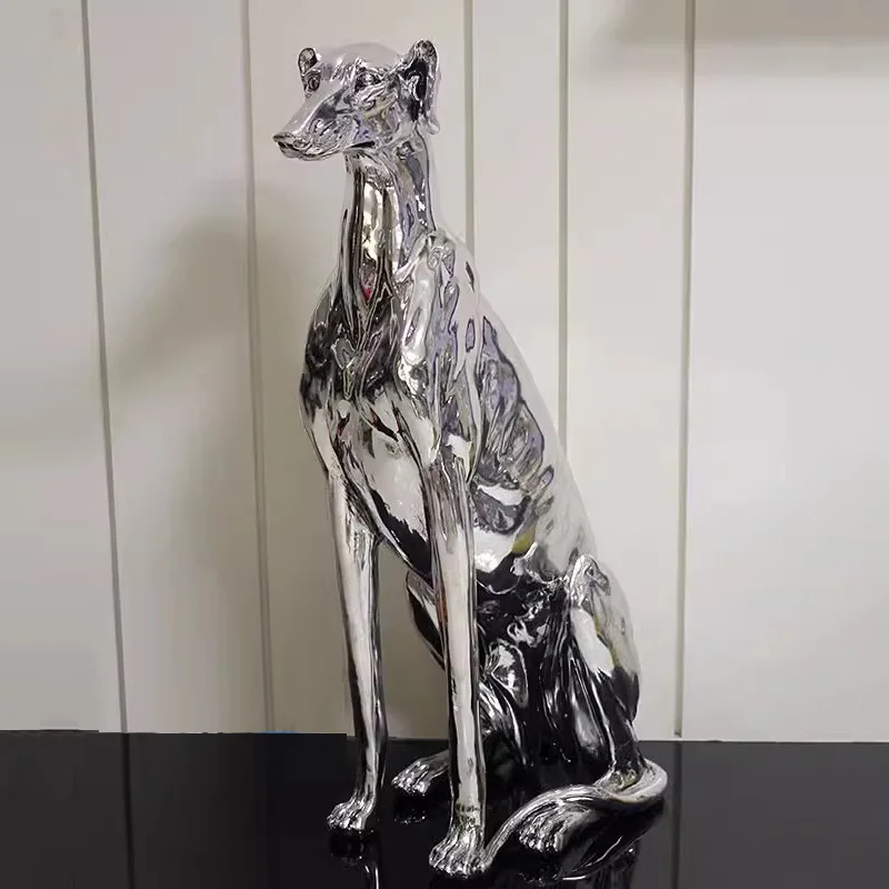 

European electroplating Greyhound home large decorative living room villa creative floor decoration