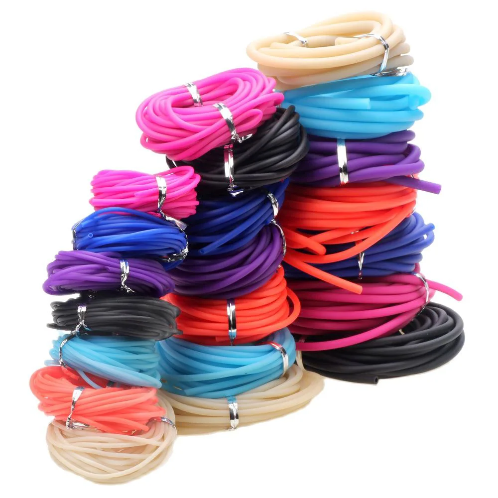 2/3/4MM PVC Color Silicone Hollow Round Tube Soft Rubber Tubing Jewelry Cord Cover Memory Wire DIY Necklace/Bracelet Making