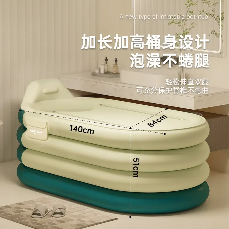 Adult Inflatable Full-Body Foldable Ice Bath Cold Water Bathtub for Post-Workout Recovery