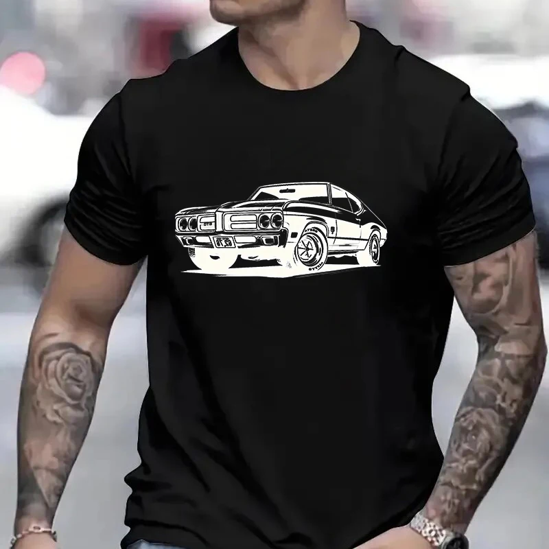 

1971 Racing Car Print T-Shirt for Men Clothing Racing Car Lover Fashion Graphic Y2k Tops Short Sleeve Tees Hip Hop Streetwear