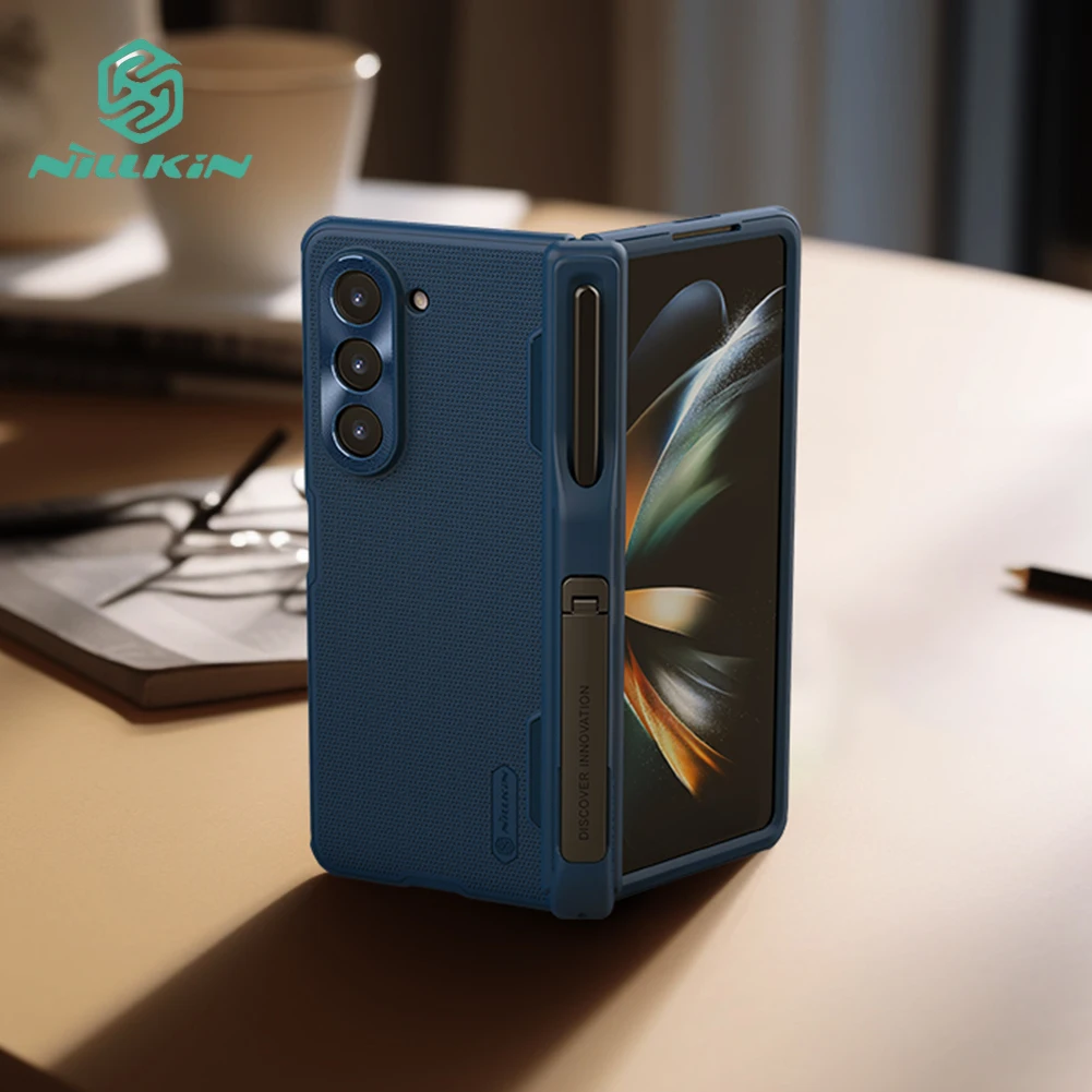 

For Samsung Galaxy Z Fold 5 5G Case Nillkin Super Frosted Shield Case Pencil Holder for S-Pen Cover for Samsung Z Fold 5 5G Case