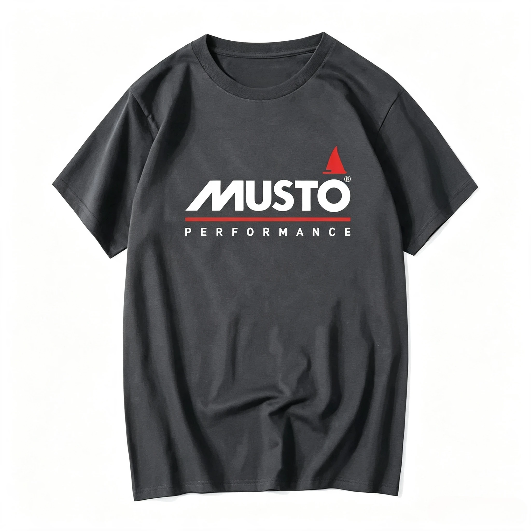 Musto Performance Herren Schwarzes Vintage Weiches Stylisches Designer T-Shirt für Männer und Frauen Sommer Y2K Streetwear Top – Detail 10