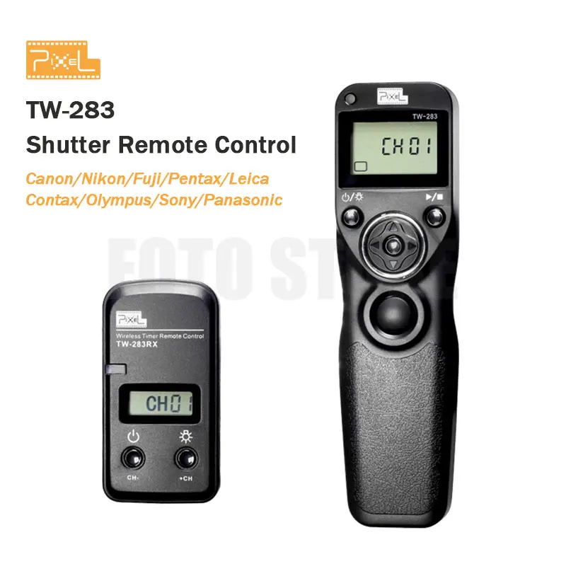픽셀 TW-283 무선 셔터 원격 제어 셔터 릴리스 케이블 타이머, 캐논 니콘 펜탁스 소니 후지 파나소닉 카메라용 