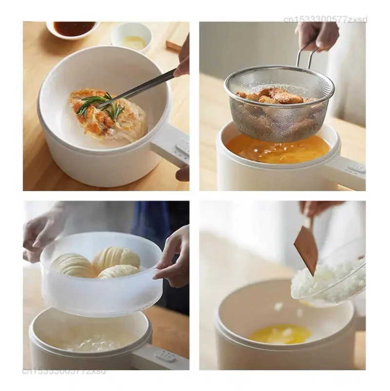 Olayks Electric Cooker 700W Multi-Function Household 1.5L High-capacity Non-Stick Steamer Slow Cooker Easy Operate Kitchen Tools