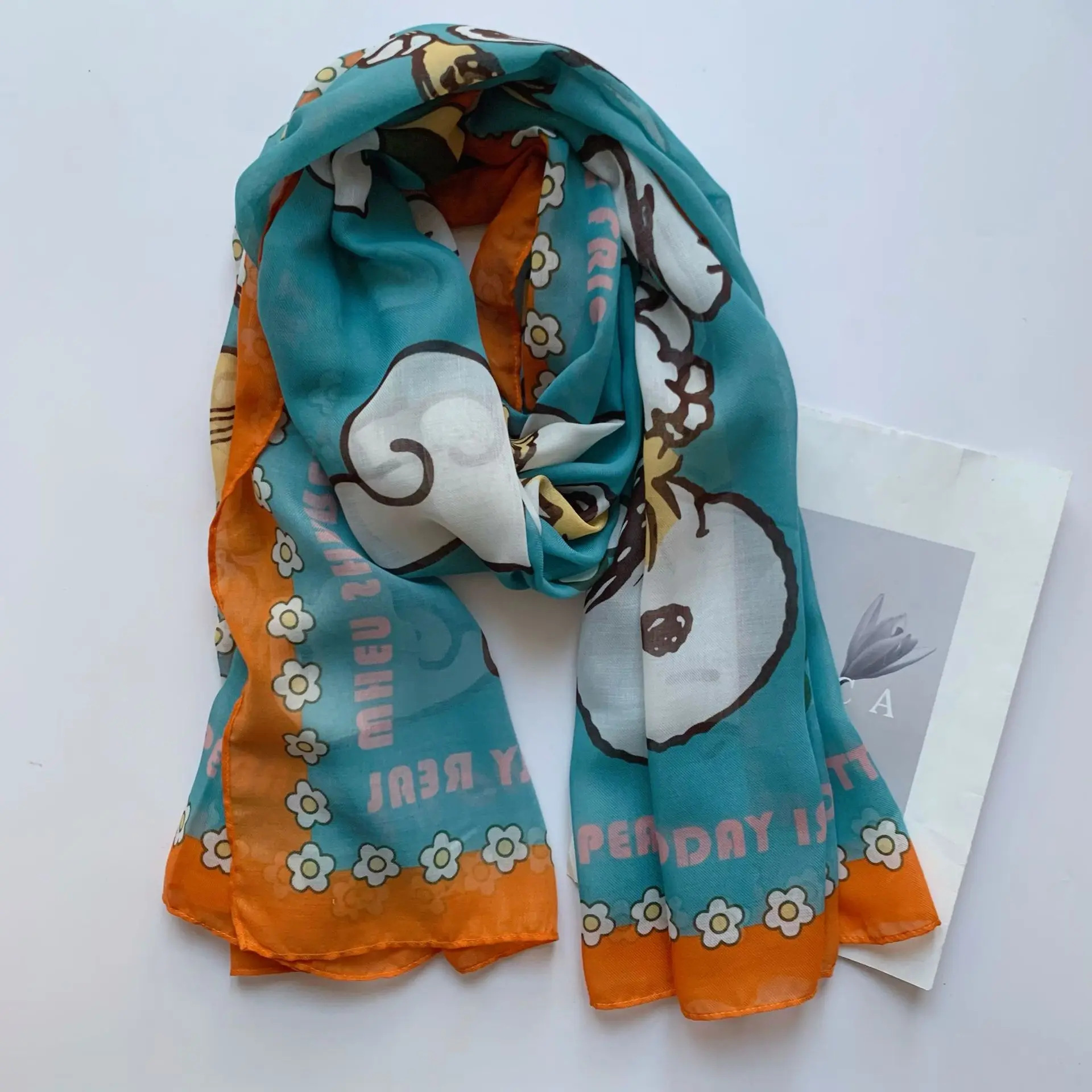 منتجات ذيل تصدير الربيع والصيف الجديدة من مينيسو، وشاح مطبوع بنمط ممتع للأطفال، وشاح شال للشاطئ