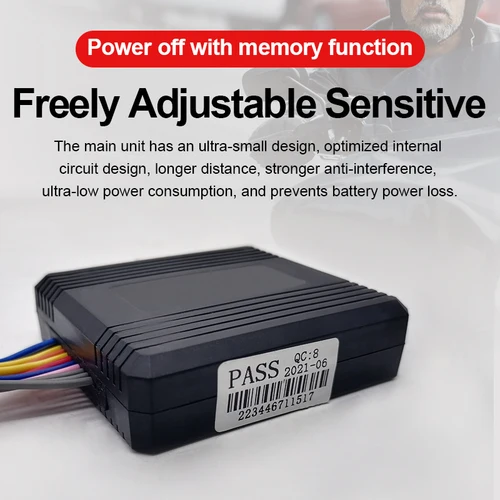 Imagen 2 del producto Sistema de alarma de seguridad unidireccional para motocicleta, Control remoto, inmovilizador de arranque de motor