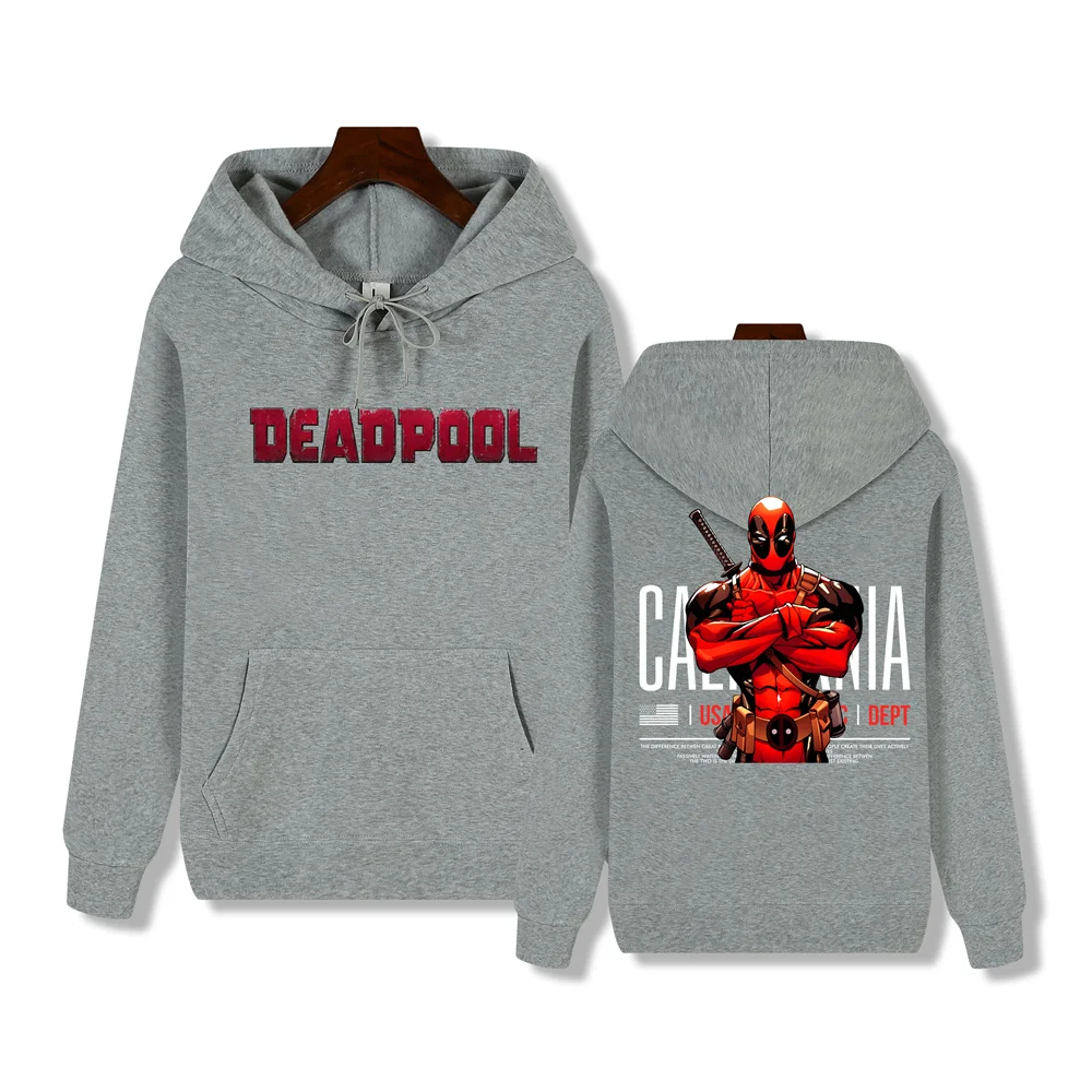 Personalized Marvel Deadpool Print Autumn/Winter Comfortable soft thickened men\'s high quality casual fashion street hoodie