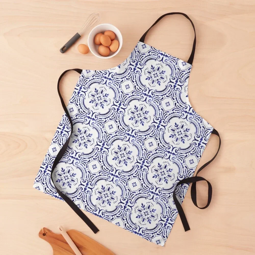 

Portuguese Tile - Exclusive Design Apron professional kitchen men Novelties Kitchen And Home Apron