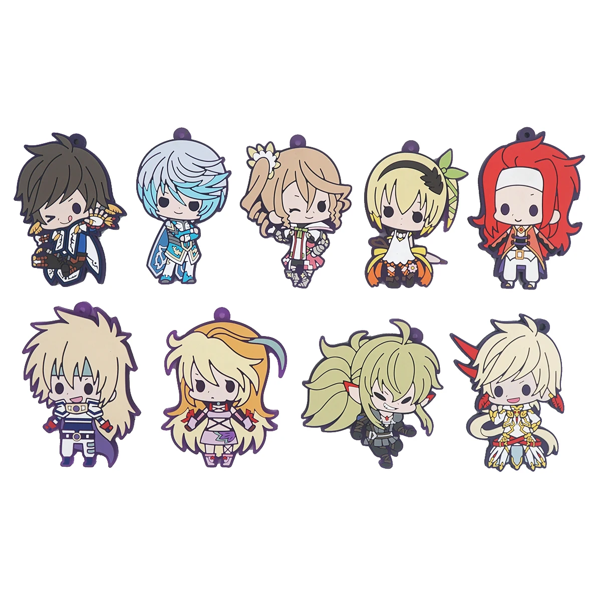 Tales of Zestiria Berseria Anime Mikleo Sorey Magilou Velvet Crowe Rose Edona TOZX Rubber Keychain