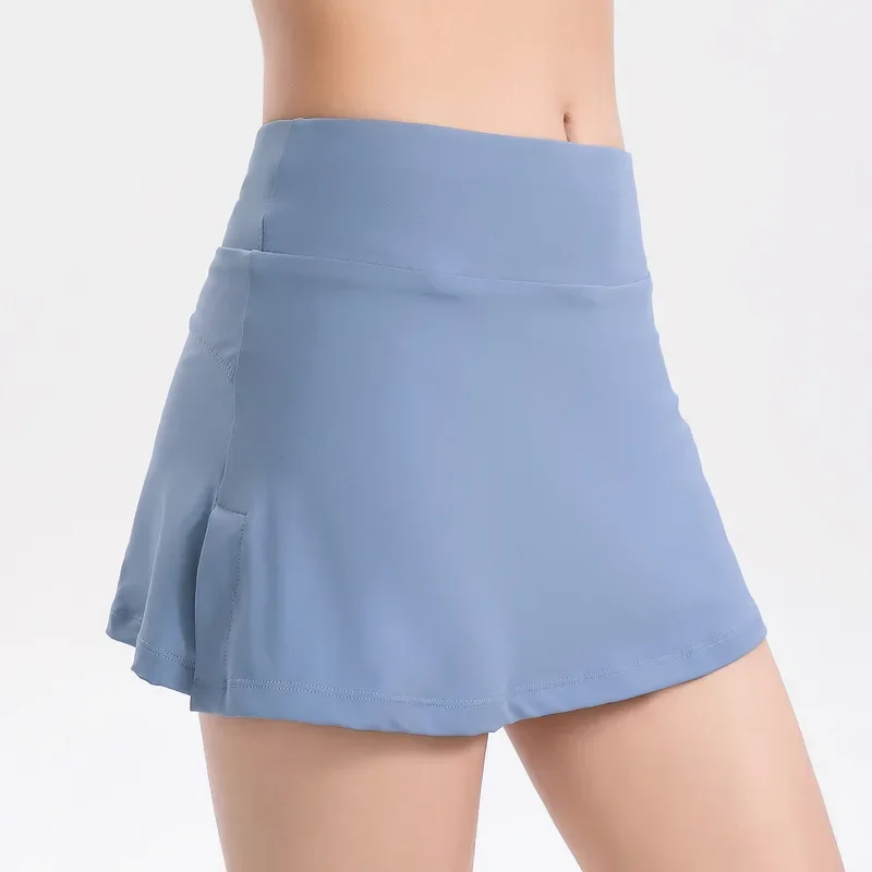 Summer New Slim Yoga Shorts Short Skirts Ultra Short Mini Skirts Gym Exercise Running Fitness Tennis Anti-Light Sports Skirts