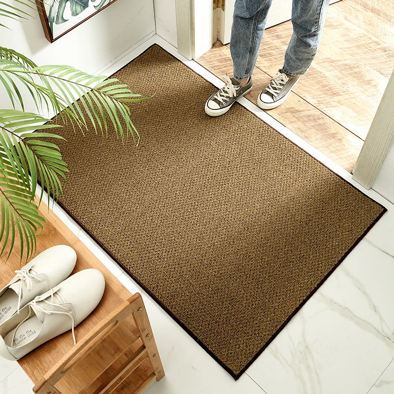 

2023 Newest Door Entrance Mat Rugs Home Entrance Floor Mat Artificial Coconut palm Non-slip Doormats Resist Dirt Floor Carpet