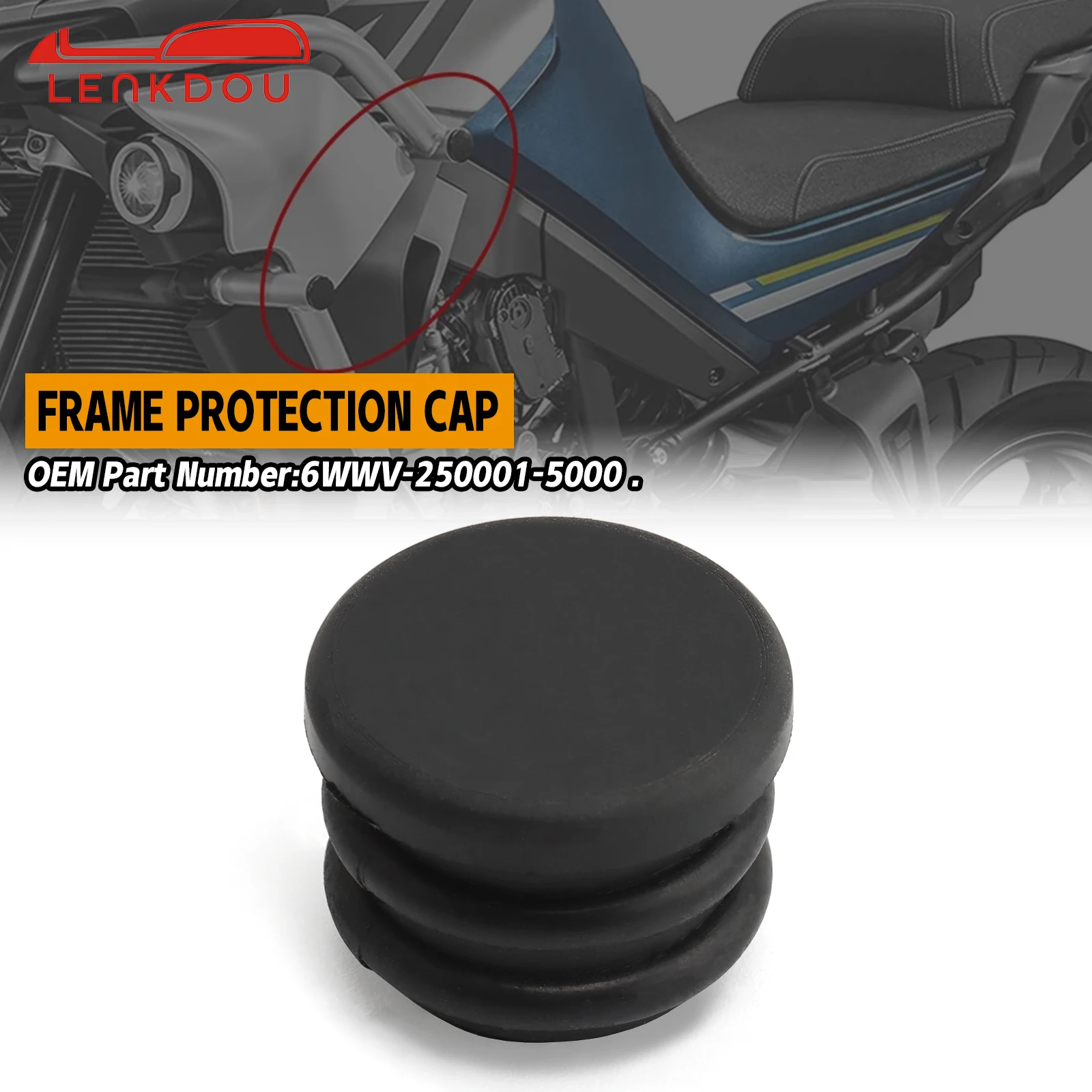 Motorcycle Rubber Frame Protection Cap Bumper Trim Cover For CFMOTO 800MT 800 MT Replace OEM Part Number 6WWV-250001-5000