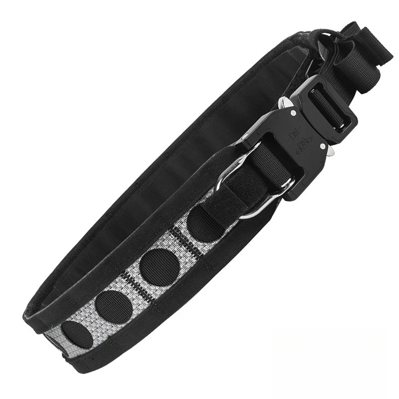 Lightweight Double Layer Tactical Waist Belt Outdoor Cobra Metal Quick Release Buckle Waistband for Hiking Hunting Training Gear