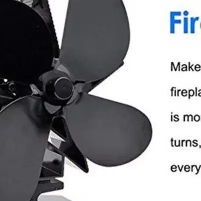 4 Leaf Heat Powered Stove Fan Silent Wood Burning Fireplace Fan Aluminum For Home Heating Air Circulation Efficient Eco Friendly