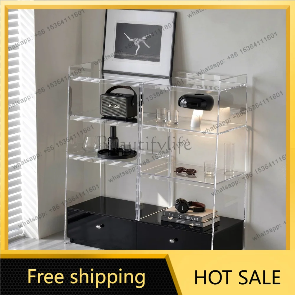Factory Direct Minimalist Acrylic Storage Locker Multi-layer Household Bookcase