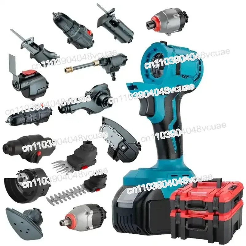 

For Electric Screwdriver Multi-Head Power Drill Set Power Tool Battery Drill Impact Wrench Brushless Motor Tool Combo Set