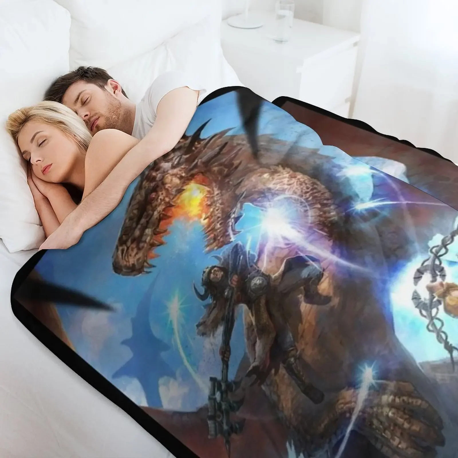 بطانية رمي Dragons Dogma 2 للأريكة، بطانيات شعر سياحية لبطانية السرير #4