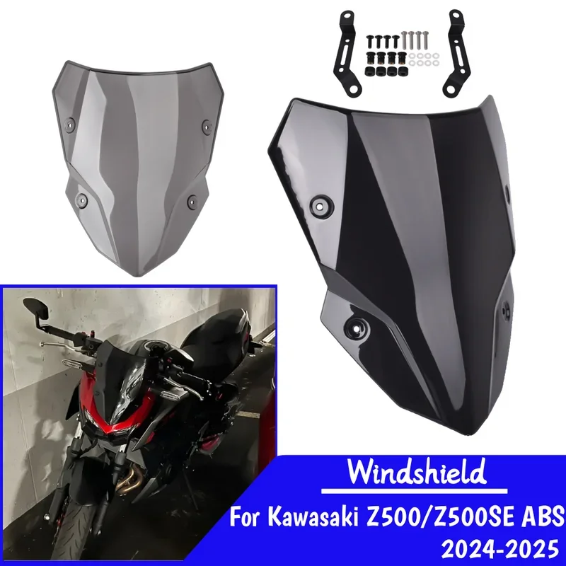 

For Kawasaki Z500SE Z500 ABS 2024 2025 Z 500 Front Wind Protection Screen Air Deflectors Parts Motorcycle Windshield