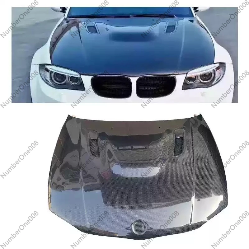 

Carbon Fiber Front Engine Bonnet Hood Fit For BMW 1M E82 E87 1Series，100% tested well