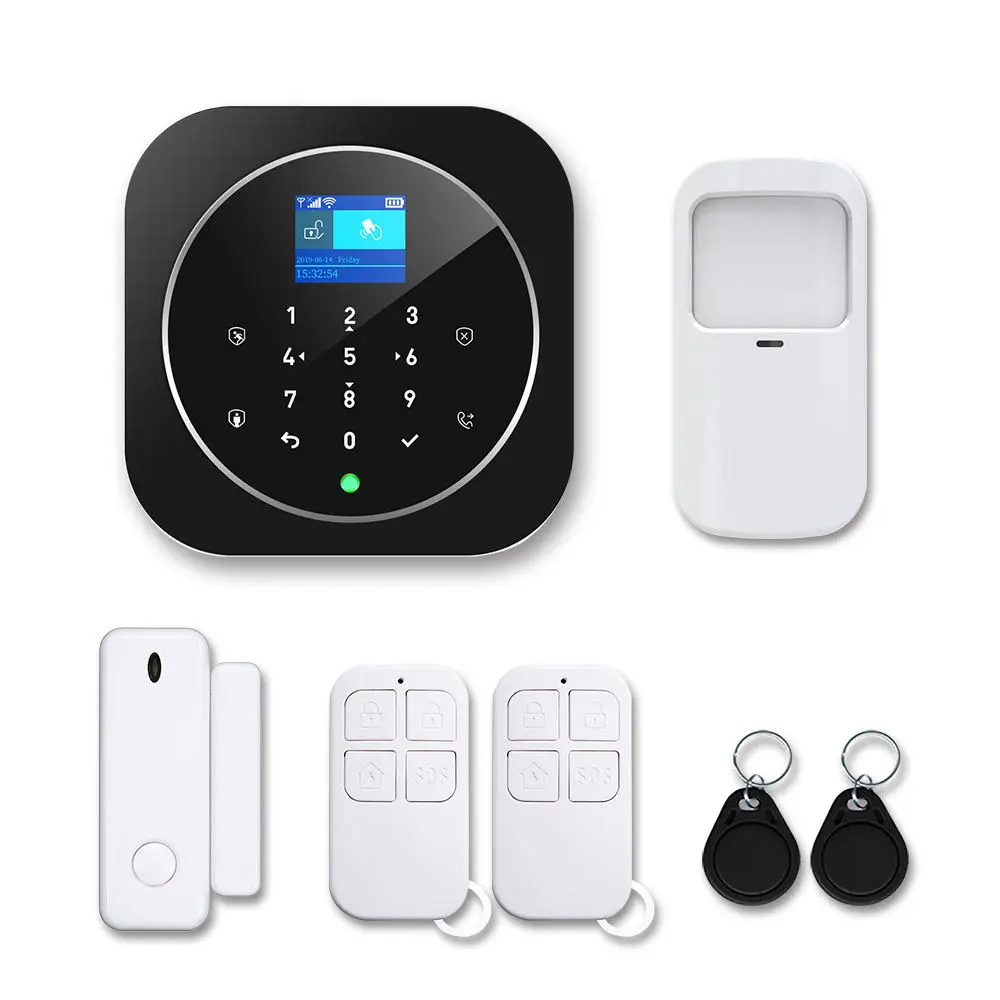 

High Quality Home Security system Wireless alarm system Wifi GSM Alarm System Kit Wifi Tuya APP Control Home Alarm