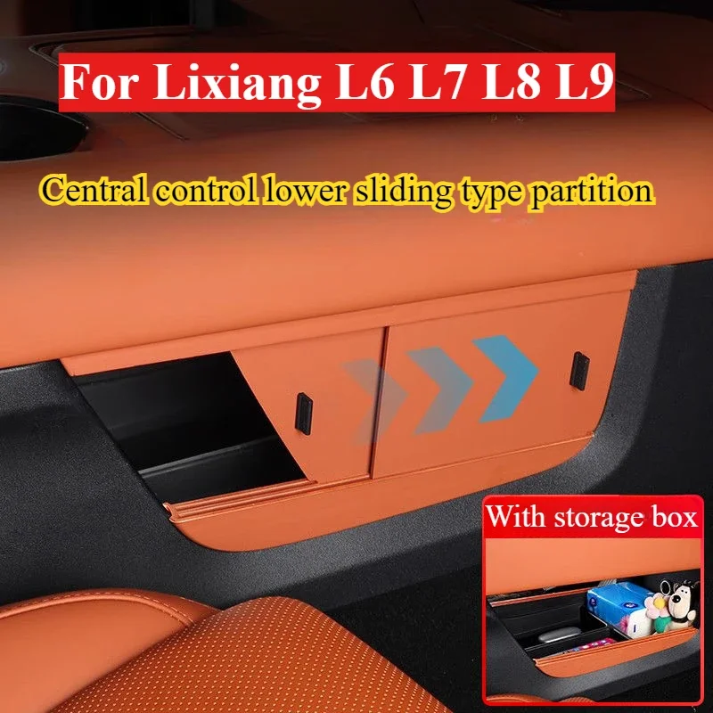 Car Privacy Storage Partition Under Central Control Storage Box Organizer Auto Accessorie For Lixiang L6 L7 L8 L9 2023 2024 2025